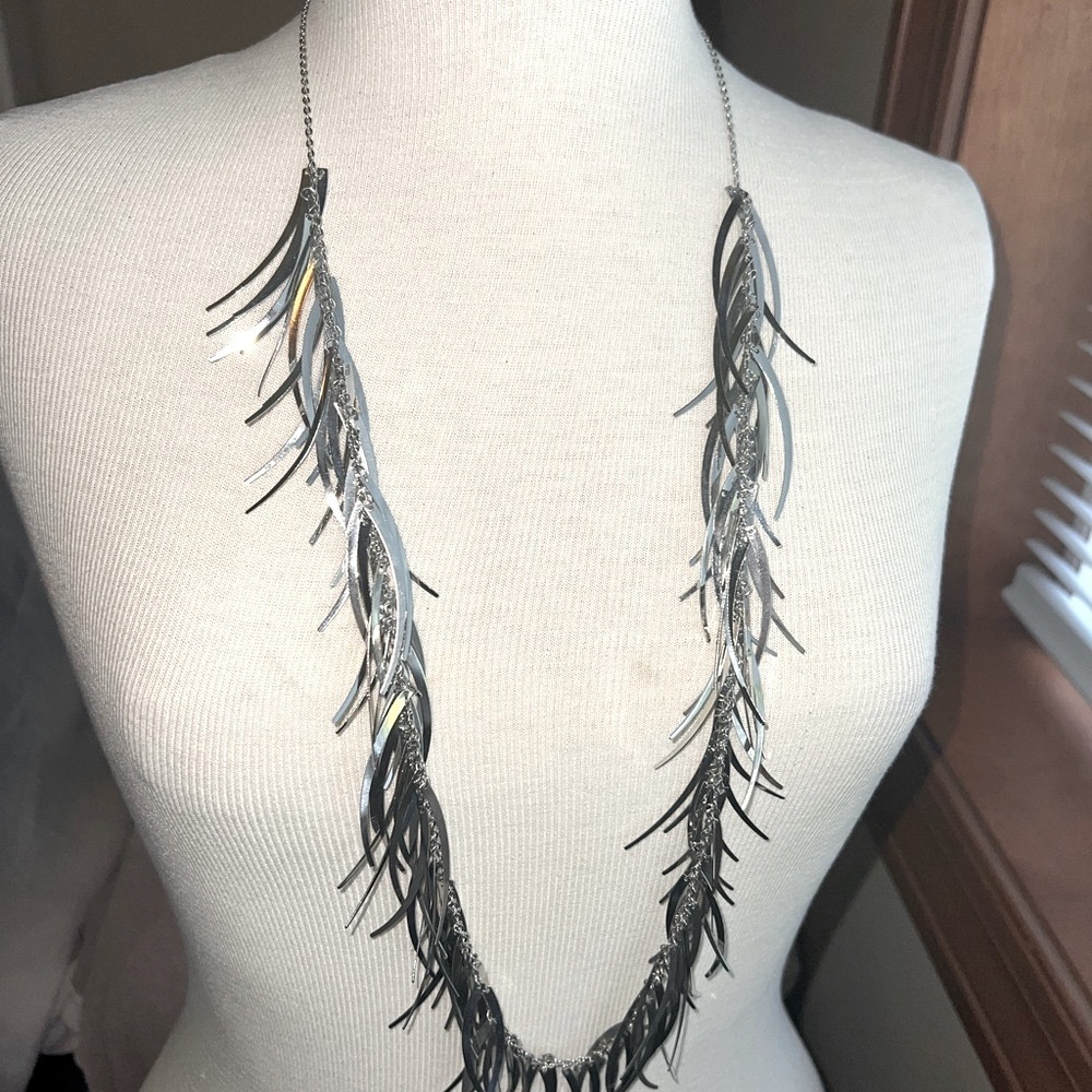 Elegant Bohemian Silver Tone Necklace